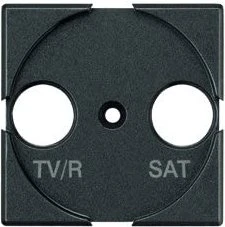 Legrand Axolute Zentralplatte TV-Fm/SAT, anthrazit