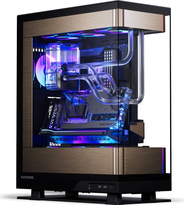 Phanteks Evolv X2, schwarz/gold, Glasfenster