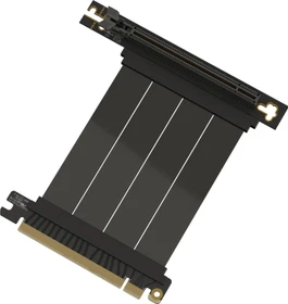 LinkUP AVA5 Riser Kabel, rechts gerichtet, gewinkelt, PCIe 5.0, 100mm, schwarz