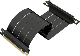 LinkUP AVA5 Riser Kabel, rechts gerichtet, gewinkelt, PCIe 5.0, 250mm, schwarz