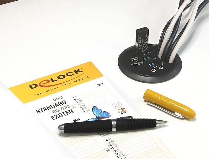 DeLOCK Tisch USB-Hub, 3x USB-A 3.0, USB-A 3.0 [Stecker]