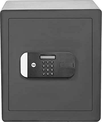 Yale YSFM/400/EG1 Maximum Security Fingerprint Safe Office Tresor, Schlüsselschloss/elektronisches Zahlenschloss/Fingerprintreader