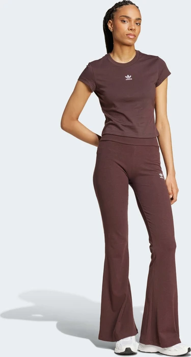 adidas Essentials Slim T-Shirt kurzarm shadow brown (Damen)