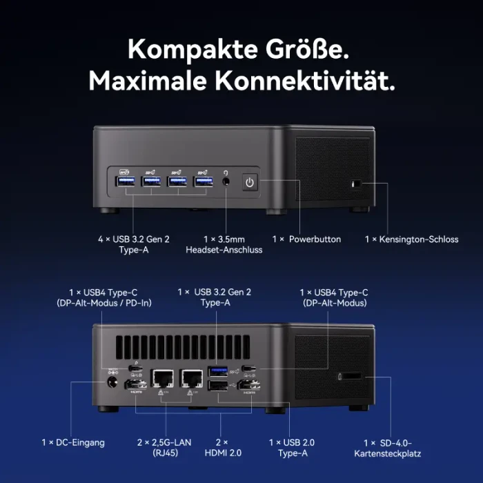 Geekom IT13 Max, Core Ultra 9 185H, 32GB RAM, 1TB SSD