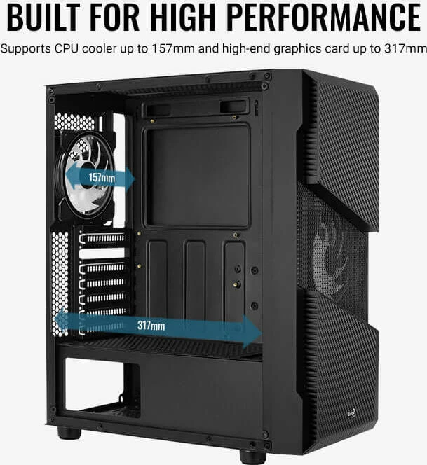 AeroCool Menace Saturn RGB, Glasfenster