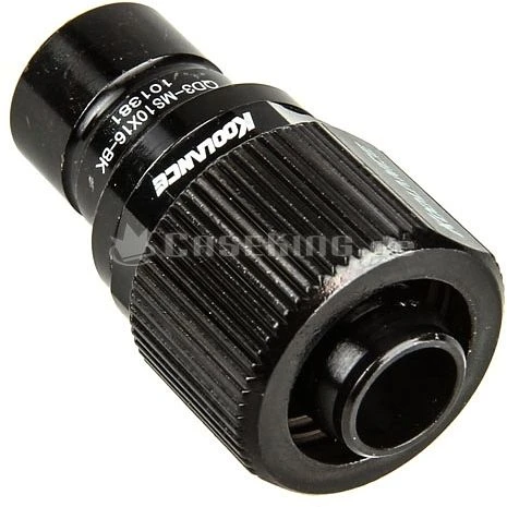 Koolance QD3 No-Spill Schnellverschluss gerade male 16/10mm schwarz