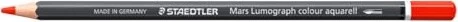 Staedtler Mars Lumograph colour aquarell 104 Aquarellstift orangerot, Kartonetui, 6er-Pack