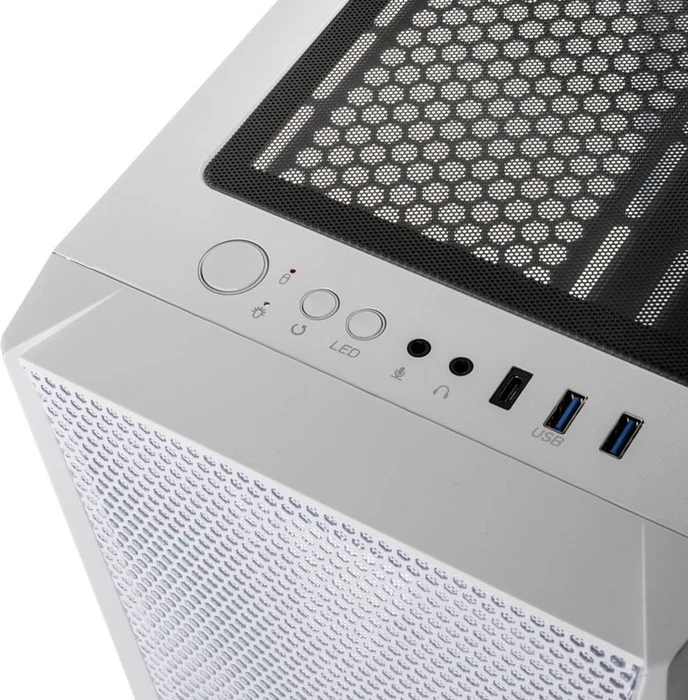 Raijintek Silenos MS, weiß, Glasfenster