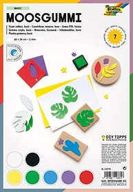 Folia Moosgummi Basic selbstklebend 20x29cm 7 Blatt