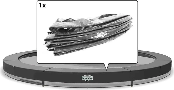 Berg InGround Elite 430cm Bodentrampolin grau