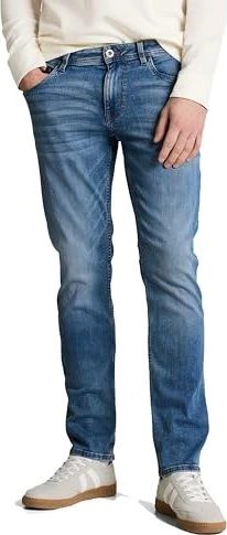Tom Tailor Marvin Straight mit Superstretch Jeans mid stone bright blue denim (Herren)