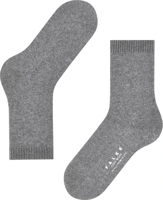 Falke Cosy Wool Socken light greymel. (Damen)