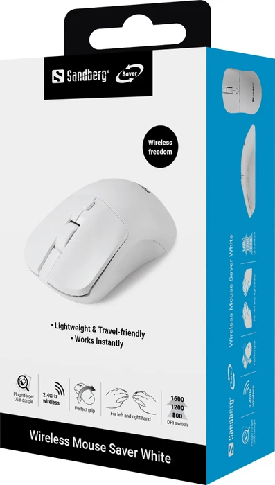 Sandberg Saver Wireless Mouse weiß, USB