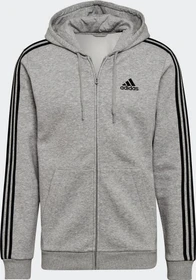 adidas Essentials Fleece 3-Streifen Hoodie medium grey heather (Herren)