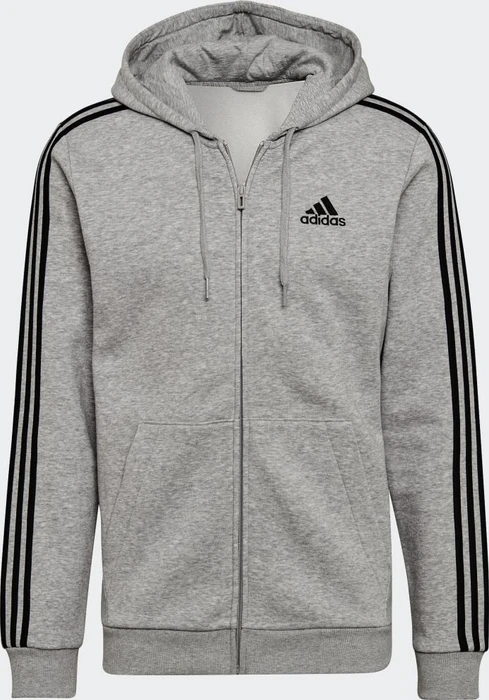 adidas Essentials Fleece 3-Streifen Hoodie medium grey heather (Herren)