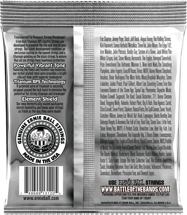 Ernie Ball RPS Coated Titanium Power Slinky