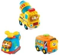 VTech Tut Tut Baby Flitzer 3er-Set Reisebus, Helikopter, Betonmischer