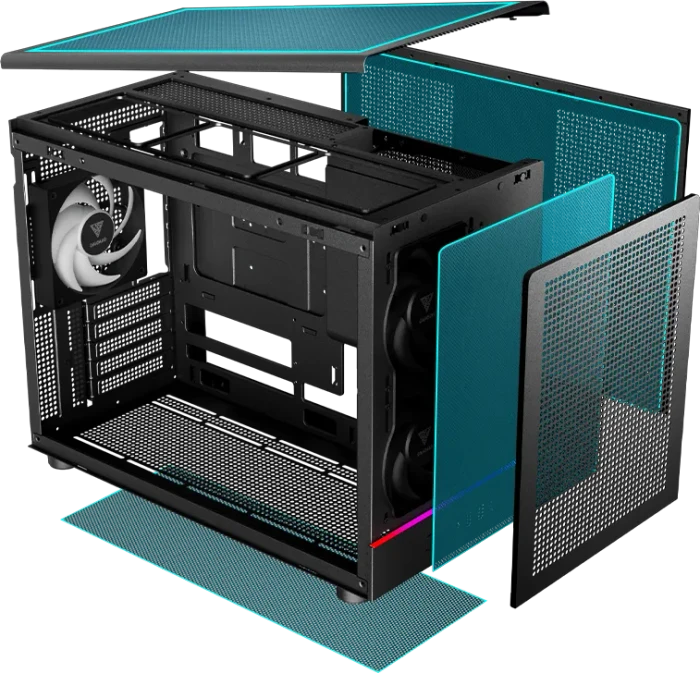 Gamdias Athena M4M Black, Glasfenster