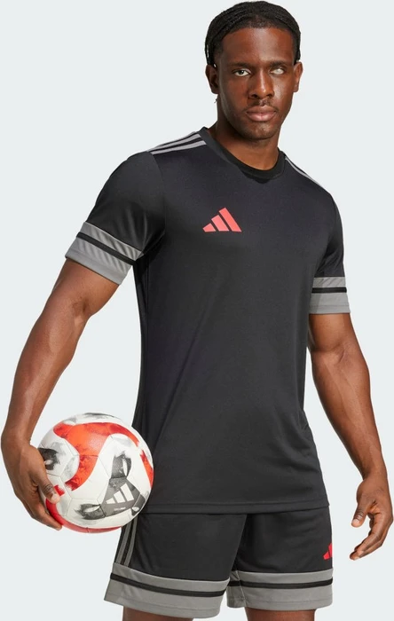 adidas Squadra 25 Trikot kurzarm black/team grey four/pure ruby (Herren)