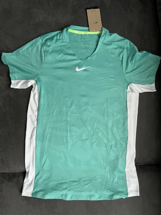 Nike Court Advantage Dri-FIT Funktionsshirt kurzarm washed teal/white (Herren)
