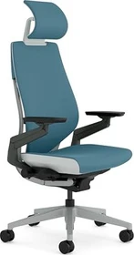 Steelcase Gesture Bürostuhl mit Armlehnen und Kopfstütze, türkis