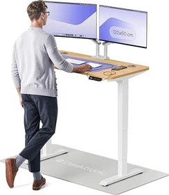 Desktronic HomePro Sitz-Steh-Schreibtisch 120x60cm Eiche/weiß