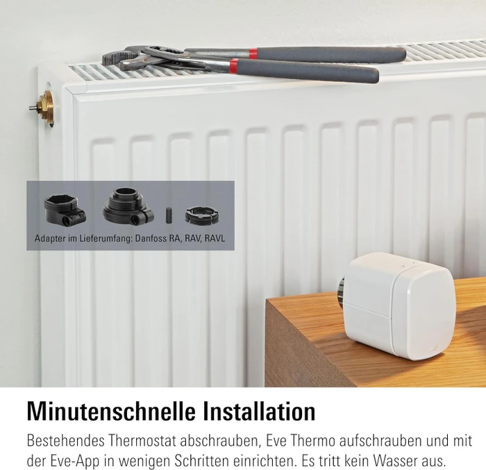 Eve Thermo 2024 (4. Generation/Matter) Heizkörperthermostat, Heizungssteuerung