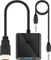 Wentronic Goobay HDMI/VGA und 3.5mm Klinke Adapter schwarz Vorschaubild