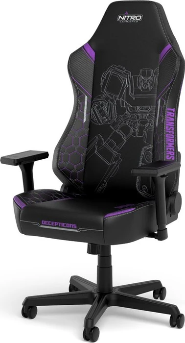 Nitro Concepts X1000 Transformers Decepticons Edition Gamingstuhl, schwarz/violett