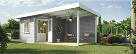 Weka 213 B+ 593x298cm Gartenhaus grau