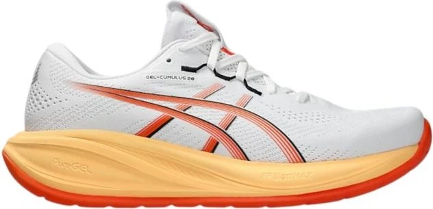 Asics Gel-Cumulus 28 white/energy orange (Herren)