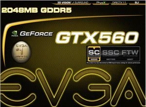 EVGA GeForce GTX 560 Superclocked, 2GB GDDR5, 2x DVI, Mini HDMI