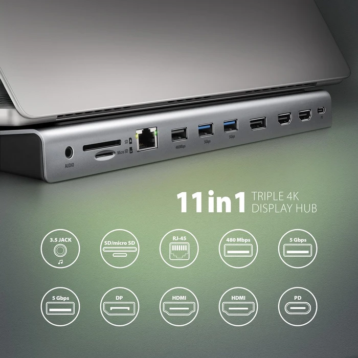 Axagon 11in1 Hub, USB-C 3.0 [Buchse]