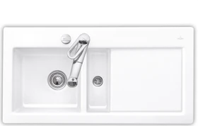 Villeroy & Boch Subway 60 Einbau Becken links mit Ablauffernbedienung snow white