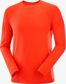 Salomon Cross Run Laufshirt langarm cherry tomato (Herren)