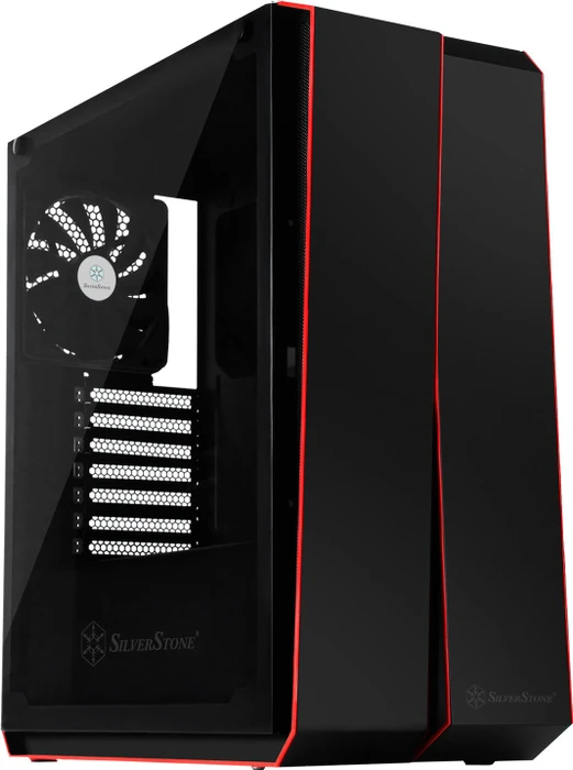 SilverStone Redline Series RL07, schwarz, Glasfenster
