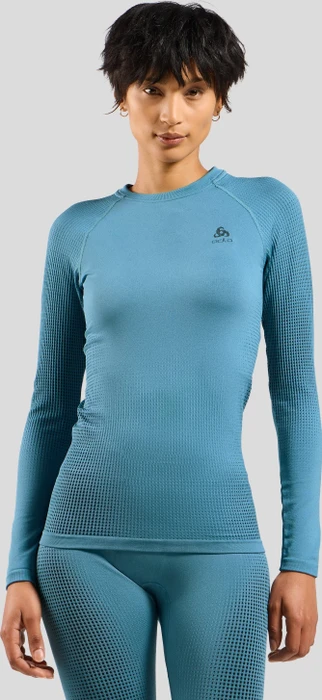 Odlo Performance Warm Eco Funktionsshirt langarm provincial blue (Damen)
