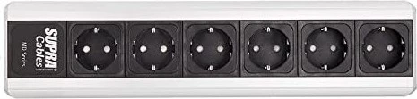 Supra Cables LoRad MD06-EU/SP MK3 mit Netzfilter, 6-fach, schwarz/silber