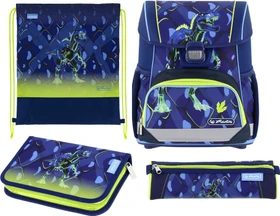 Herlitz Loop Plus Plus T-Rex Explorer Schultaschen-Set, 4-tlg.