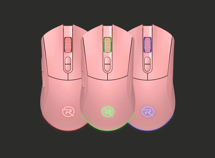 Rapture Cobra Wireless Gaming Maus rosa, USB