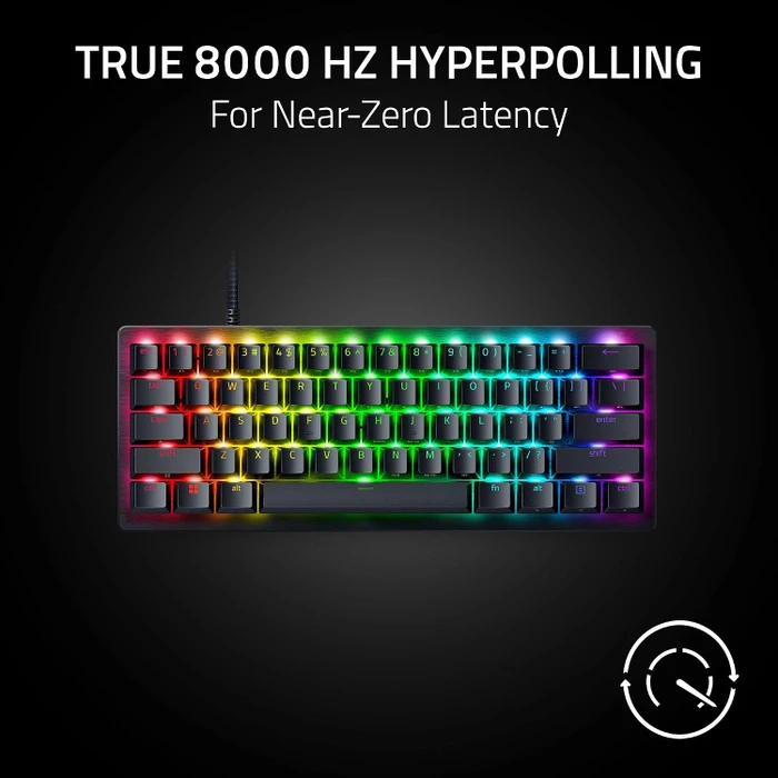 Razer Huntsman V3 Pro Mini 8KHz, schwarz, LEDs RGB, Razer Analog Optical Switch Gen-2, USB, US