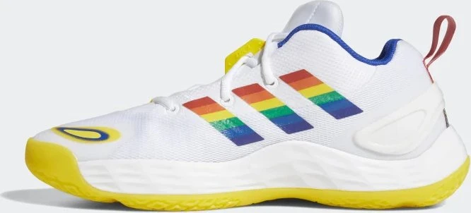 adidas Exhibit A cloud white/team colleg purple/team yellow