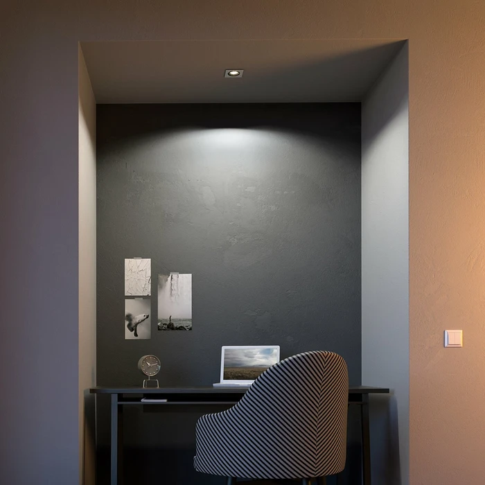 Philips Hue White Ambiance Milliskin Einbauleuchte Erweiterung eckig alu schwarz