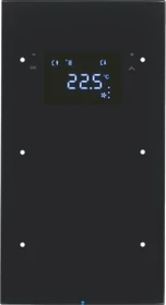 Berker KNX R.3 Touchsensor 2-fach mit Temperaturregler schwarz