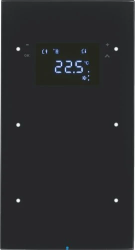 Berker KNX R.3 Touchsensor 2-fach mit Temperaturregler schwarz