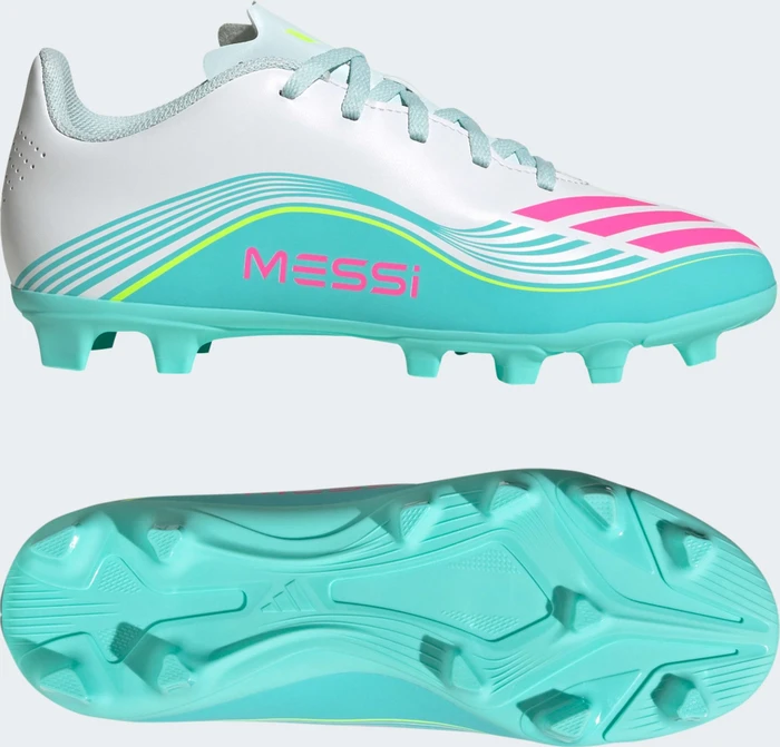 adidas F50 Messi Club FG/MG cloud white/lucid pink/flash aqua (Junior)