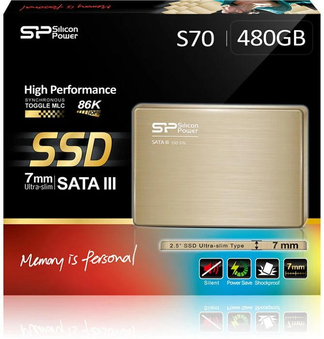 Silicon Power Slim S70 120GB, 2.5" / SATA 6Gb/s