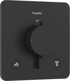 Hansgrohe Ecostat Comfort Q Thermostat Unterputz für 2 Verbraucher mattschwarz