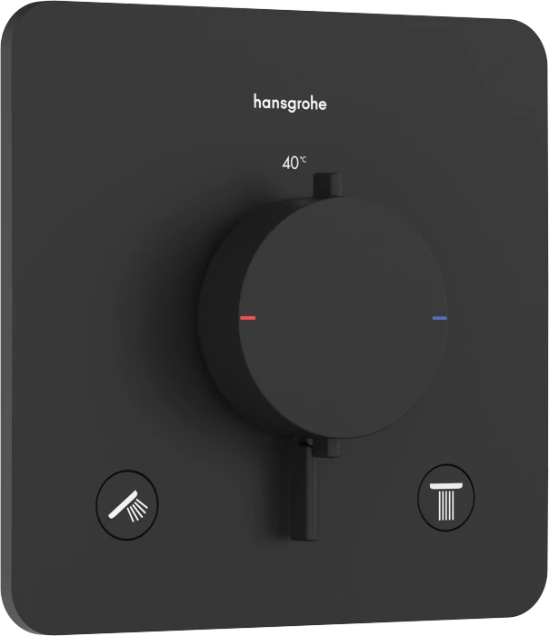 Hansgrohe Ecostat Comfort Q Thermostat Unterputz für 2 Verbraucher mattschwarz