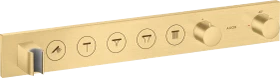 Hansgrohe AXOR ShowerSolutions Thermostatmodul Select 670/90 Unterputz für 5 Verbraucher brushed gold optic